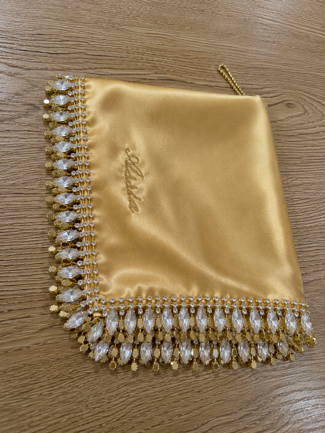 PRECOMMANDE Mendil STRASS personnalisé