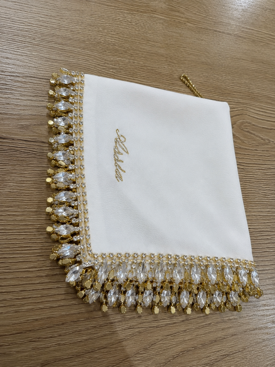 PRECOMMANDE Mendil STRASS personnalisé