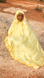 Ensemble de prière melhfa jaune