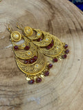 Boucles d'oreilles traditionnelles algériennes bordeaux