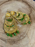 Boucles d'oreilles traditionnelles algériennes vert